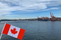 Disney Wonder Sails Out of Port of Vancouver