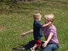 Hunter giving Mom a tackle hug