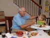 Poppop and Hunter share some birthday cake