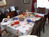 Hunter\'s birthday dinner setup