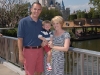 Hayes family in front of castle