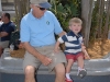 Poppop and Hunter after Buzz ride