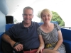 Patrick and Emily riding the people mover