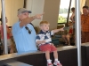 Poppop and Hunter watching for monorails